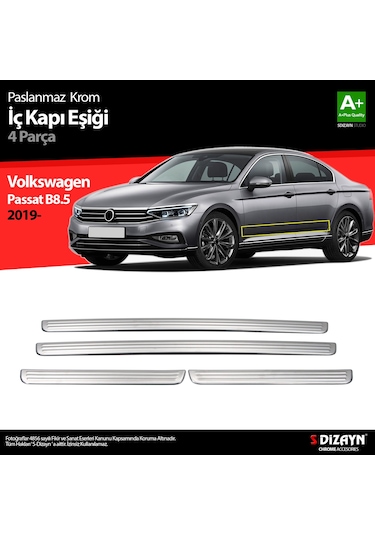 S-Dizayn Vw Passat B8.5 Krom İç Kapı Eşiği 4 Parça 2019 ve Üzeri