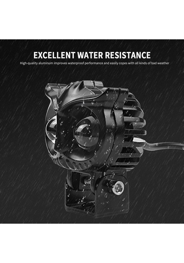 Xindoker Alüminyum 30-45w 12-85v Ip65 Su Geçirmez Led Farlar, Beyaz Sarı Işık, Moto Atv Kamyonet Uyumlu, Demirleme Aksesuarlar Eşliğinde Çiftli Set Siyah Konoid Mermi Şekli