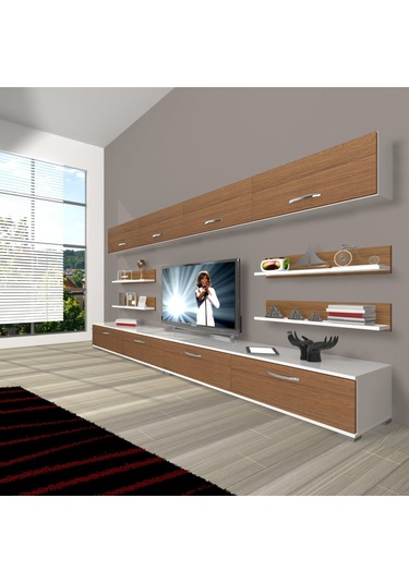 Decoraktiv Eko 360y Slm Tv Ünitesi Tv Sehpası Beyaz - Siyah