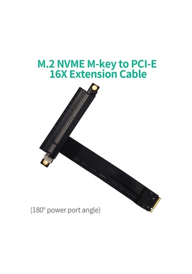 Pazly Yüksek Hızlı M.2 Nvme M-key Pcı-e 3.0 16x Uzatma Kablosu - Ssd Genişletme