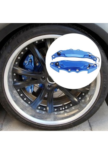 Moveevo Alüminyum Fren Kaliper Korumalı Kapak Mavi - 14-15 İnç Jantlar İçin, 1 Çift, Kolay Kurulum, Dayanıklı Ve Estetik