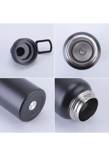 1000ml Paslanmaz Çelik Termos Şişe Büyük Kapasiteli Termal Su Şişesi Yalıtımlı Bardak Çift Duvar Vakum Şişeleri Seyahat Açık Mavi Diğer