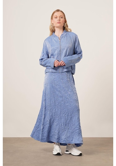 Ftz Women Kadın Kraş Etekli Takım Mavi 31171 Mavi