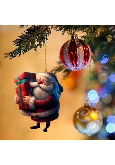 Dofolink Kahverengi Akrelik Noel Ağaç Dekorasyonu - 8 Cm Boyunda Ani Stili, Kolay Asma, Ev Ve Araç Dekoru İçin Evrensel Kullanim