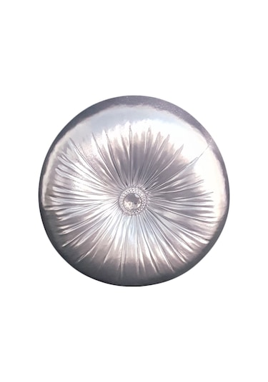 Mrs.Gugar Yuvarlak Taşlı Dore Yastık Gümüş