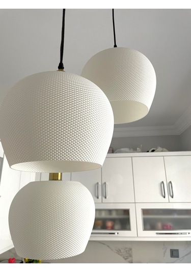 Modern Tarzda Sarkıt Salon Mutfak Yatak Odası Için 3'lü Bohem Avize Rustik Ampul Hediyeli Nestvibe Siyah