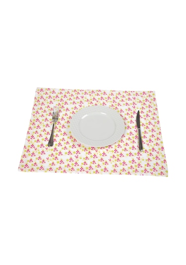 Amerikan Servis Renkli Çiçekli Çok Renkli