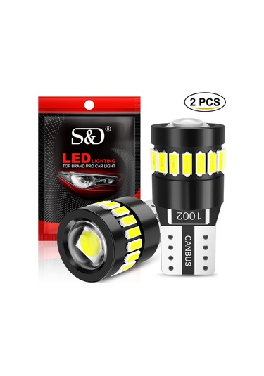 jmsstore 2 Adet W5w T10 Led Ampuller Canbus 3014 + 3030 18smd 6000 K 168 194 Led 5w5