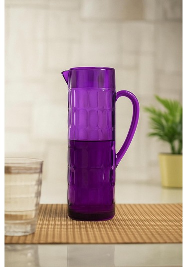 Akrilik Allegra 1,5 Lt Mor Sürahi Buzdolabı Kapak Rafına Sığar