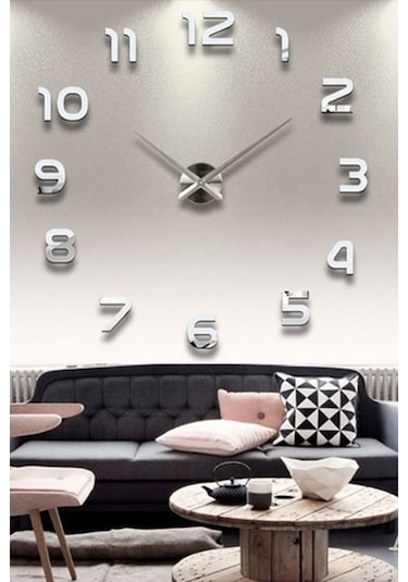 Boyutu 50-120 Cm Arası Ayarlanabilen 3D Modern Duvar Saati