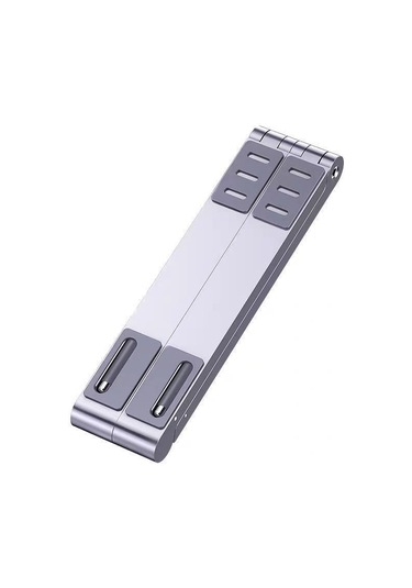 Vkemall Alüminyum 3'ü Bir Arada Taşınabilir Tutucu: Dizüstü Bilgisayar, Telefon Ve Tablet İçin Kompakt Gümüş Stand