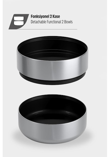 Stevig 4 Multi-cup Çelik Termos 1,9 Lt. Black St-212