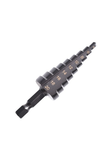 Kangvka 3'lü Hss Nitrid Kaplı Siyah Basamaklı Matkap Ucu Seti 3-12, 4-12, 4-20mm Altıgen Saplı Delme Ve Genişletme Aleti - Opp Paketli