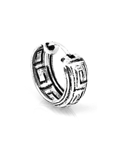 Altınsepeti  Gümüş Eskitme Grek Model Erkek Küpe G244kp