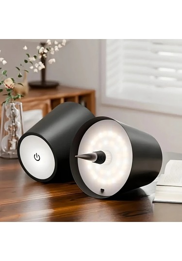 Honeybeeshop Beyaz 1200mah Sarj Edilebilir Led Sarap Sisesi Fis Isigi Bar Yemek Masasi Lambasi Dokunmatik Uc Renkli Yatak Odasi Tasi Beyaz