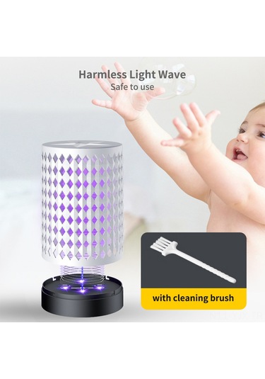 Geekyou Usb Led Evcil Elektrikli Sinir Köpeği, Işık Katalizörlü Sinek Ve Mus Musu Öldürücü, Beyaz Renk