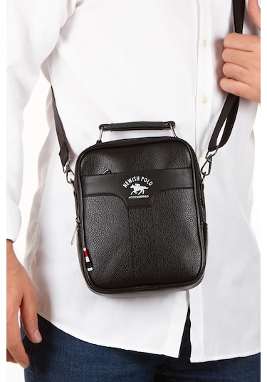 Newish Polo Çapraz El Ve Omuz Askılı Postacı Çanta-siyah Siyah