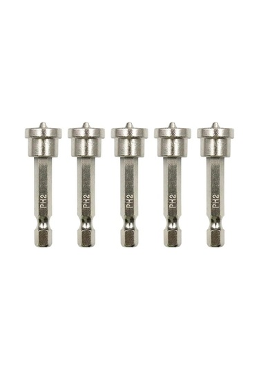 Tongxida 5'li Alçıpan Vidalama Uç Seti - Derinlik Ayarlı, Kaymaz Ph2 Uçlar