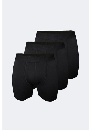 Malabadi Erkek Siyah 3 Lü Paket Modal Uzun Boxer 010