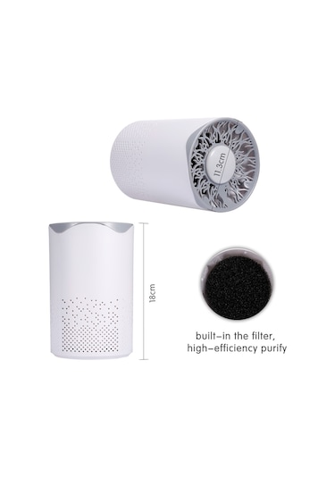 Geeksen Ev İçin Hava Temizleyici - Formaldehit, Koku, Duman, Toz Ve Piyango Giderici - 20m³ Kapasite - 35db Sessiz Çalışma Beyaz