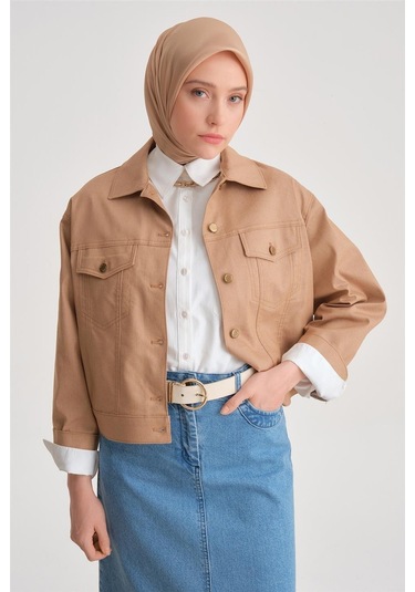 Armine Kısa Denim Ceket 24y5405 Camel-camel Camel