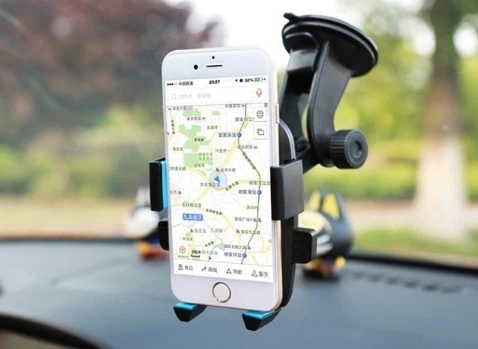 Araç İçi Cam Ve Torpido Vantuzlu Telefon Tutucu Kahverengi