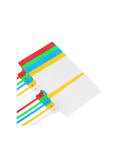 100 Adet Renkli Karışık Plastik Mühürlü Nakliye Etiketleri, Güvenlik Mühürlü Su Geçirmez Etiket Bağları, Büyük Si