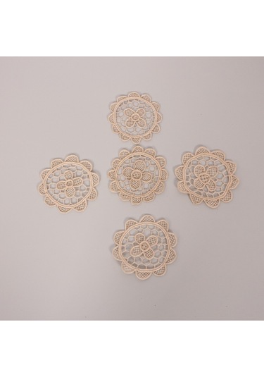 Tığ Örgüsü Dantel 6'lı Bardak Altlığı 10 Cm Diğer