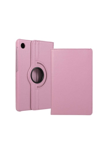 Kilifone - Huawei Uyumlu Matepad T10 - Kılıf 360 Dönebilen Stand Olabilen Koruyucu Tablet Kılıfı - Pembe Açık