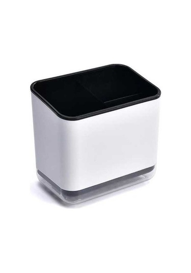 Pazly Çift Katmanlı Ayrılabilir Kafes Çatal Kaşık Depolama Tutucu Drenaj Raf Mutfak Organizatör Siyah Siyah