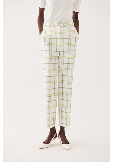 Perspective Adries Regular Fit Ekru Misket Limonu Renk Pantolon Ekru