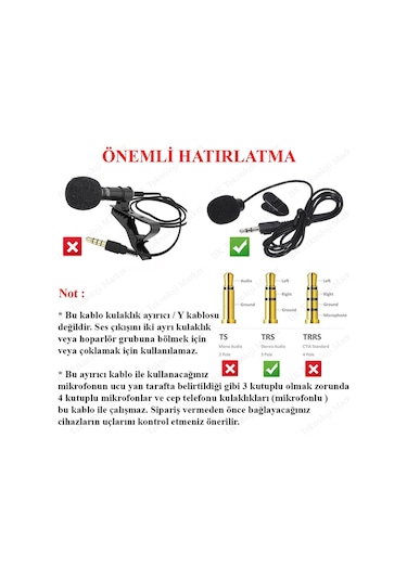 3.5Mm Bilgisayar / Cep Telefonu Kulaklık Mikrofon Ayırıcı Kablo