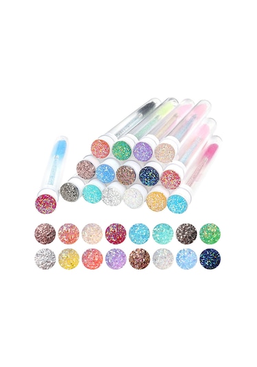 Vkemall 1 Adet Nylon Kirpik Fırçası - Kapaklı Makyaj Fırçası 11cm