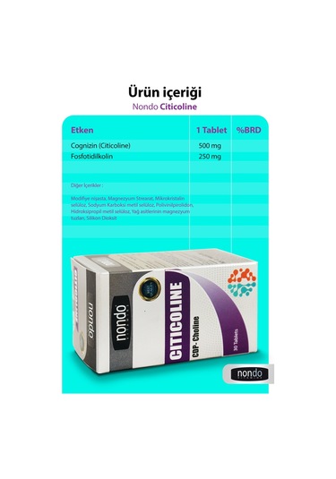 Nondo Vitamins Citicoline 30 Tablet