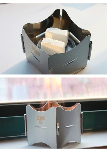 Artfulabode Yakıtlı Ve Tepsi Tencere Taşınabilir Standı Standı Paslanmaz Ocak Katlanabilir Katı Gümüş Çelik Ha Gümüş