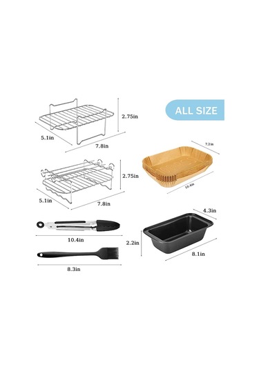 Sones Ninja 3.7-4.2qt Air Fryer Aksesuarları 6'sı 1 Arada Set