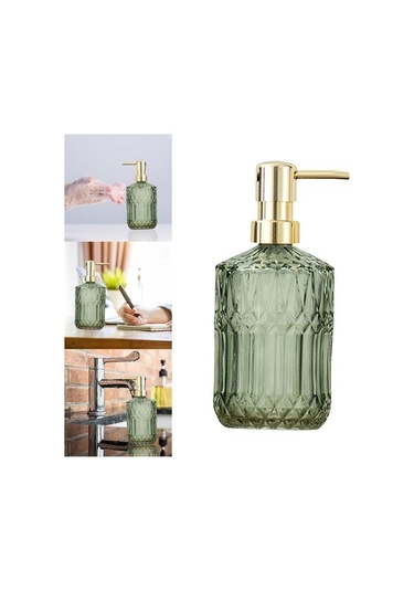 Pazly Yeşil Suntek Şişeler Sabunluk Mutfak Losyon Için Ev Cam Boş Ok Yeşil