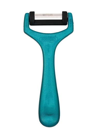 Solingen Pırıltılı Turkuaz Sapan Soyacak Paslanmaz Alman Çeliği, Ergonomik Sap, Yüksek Keskinlik-254 Mavi