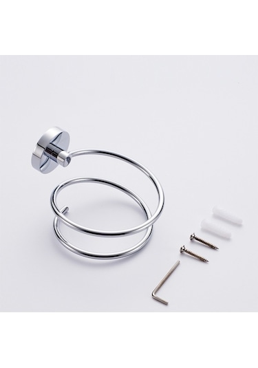 Novahub Duvara Monte Saç Kurutma Makinesi Tutucu, Krom Paslanmaz Çelik Askı Rafı Çok Renkli