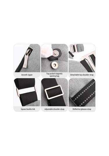 Maiyame Hafif Ve Çok Amaçlı Göğüs Çantası - Erkek/kadın İçin Moda Ve Konforlu Seyahat Aksesuarı Siyah