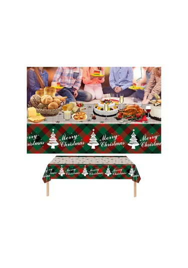 Homyl Yılbaşı Tek Kullanımlık Masa Örtüsü Tatil Su 1 Adet Kar Tanesi