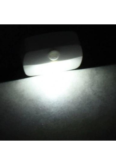 Geeksen Led Pır Vücut Algılama Akıllı Gece Lambası - Merdiven, Dolap, Çekmece İçin 4'lü Paket Sıcak Beyaz Işık - Pil Dahil Değil Beyaz