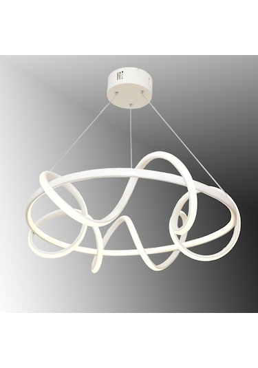 Tt314-By Tt Aydınlatma Büyük Sarmal Modeli Mat Beyaz Led Avize