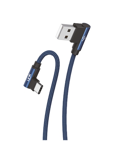 Linktech K594 Safe TYPE-C USB 90 Derece Şarj Kablosu Beyaz
