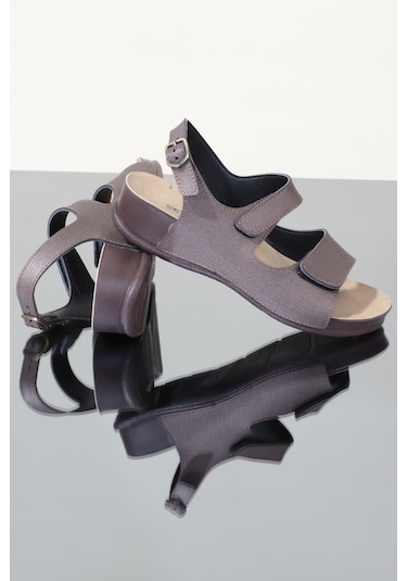 Konfores 1106-Olıva Tam Anatomik Bayan Sandalet Bakır