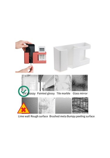 Duvara Monte Telefon Tutucu Ve Veri Kablosu Yuvası B Çok Renkli