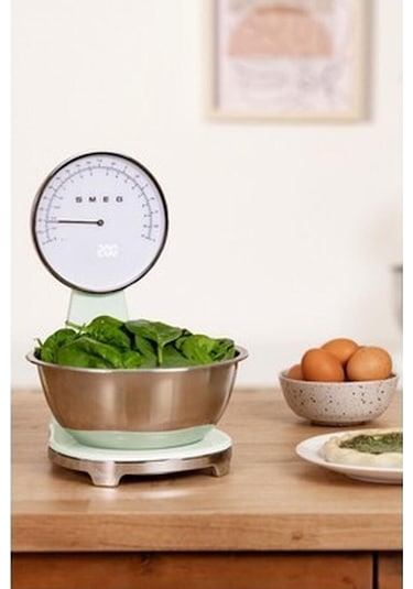 Smeg 50's Style Retro Pastel Yeşil Analog Mutfak Tartısı Ksf01pgww Beyaz - Pembe