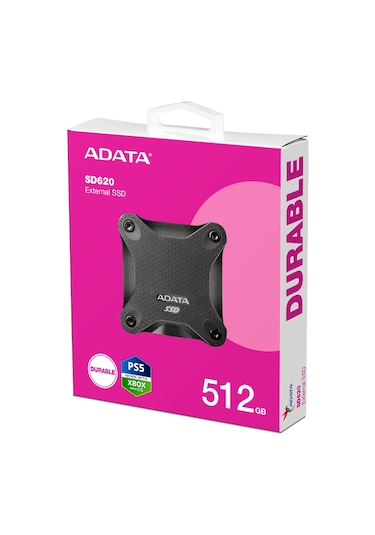 Adata 512 GB SD620 Usb 3.2 Gen2 SSD Harici Hard Disk Siyah