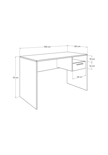 Adoremobilya Concept Kilitli Çekmeceli Çalışma Masası - Oslo Ceviz Oslo Ceviz