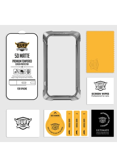 Buff Apple Uyumlu   iPhone 15 5d Matte Ekran Koruyucu